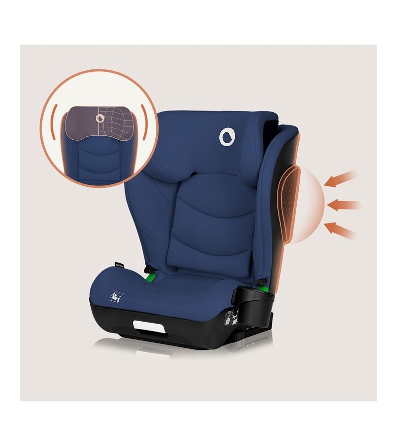 Lionelo Neal i-Size isofix Κάθισμα Αυτοκινήτου 100-150 cm Blue Navy