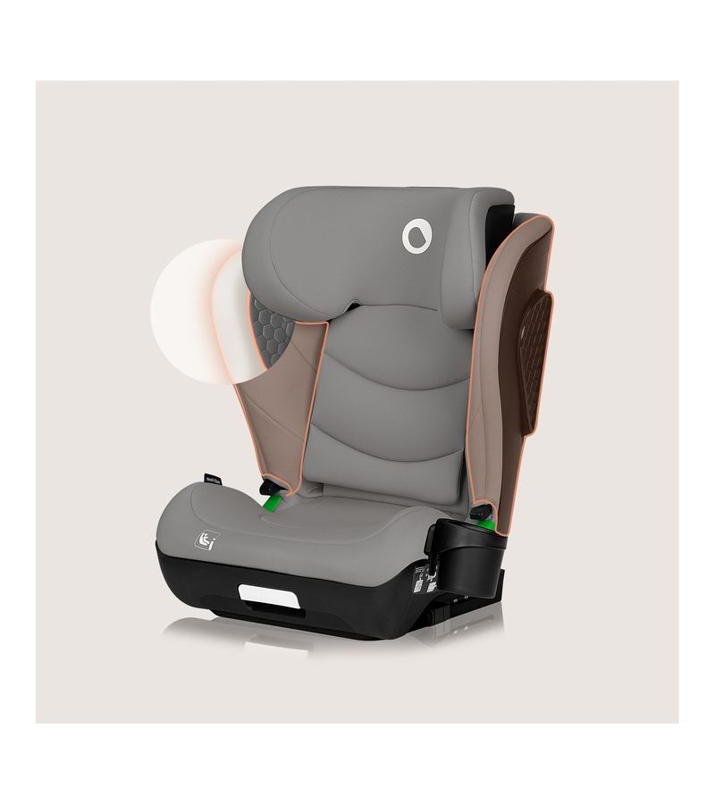 Lionelo Neal i-Size isofix Κάθισμα Αυτοκινήτου 100-150 cm Gray Concrete