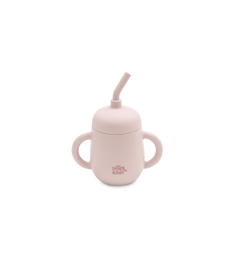 Interbaby Παιδικό Σετ Φαγητού Σιλικόνης Pink