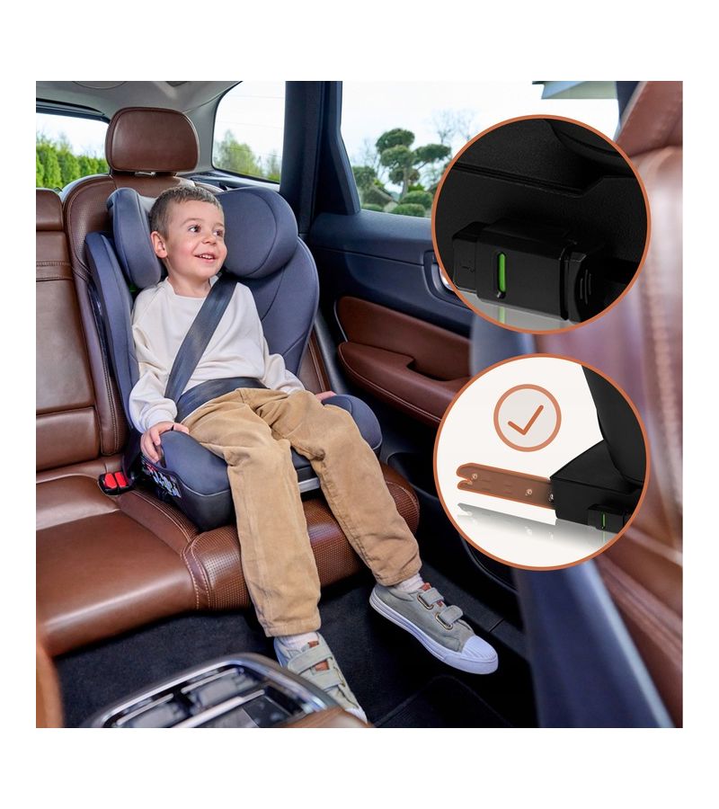 Lionelo Neal i-Size isofix κάθισμα αυτοκινήτου 100-150 cm black carbon