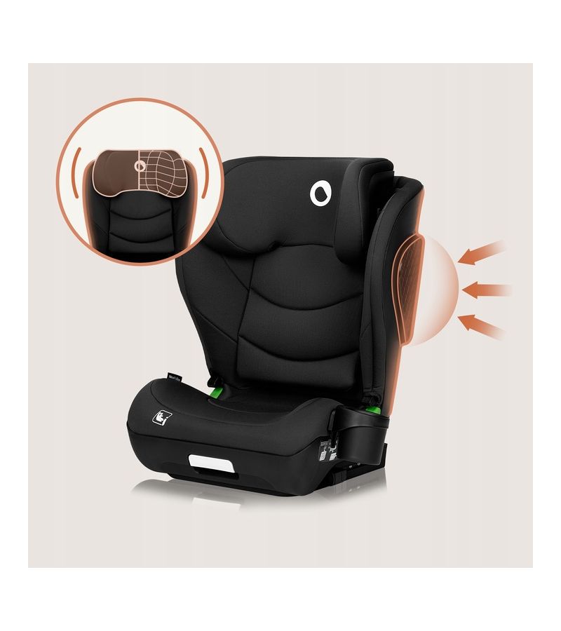 Lionelo Neal i-Size isofix κάθισμα αυτοκινήτου 100-150 cm black carbon