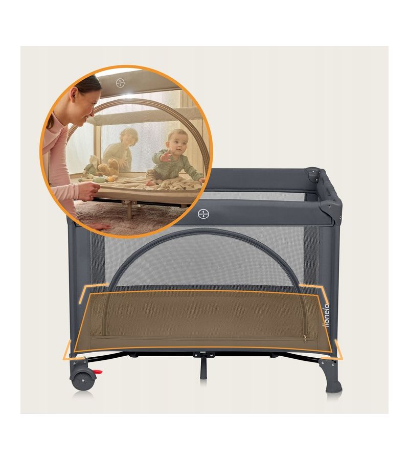 Lionelo Laura Παρκοκρέβατο 2 επιπέδων Pink Nude