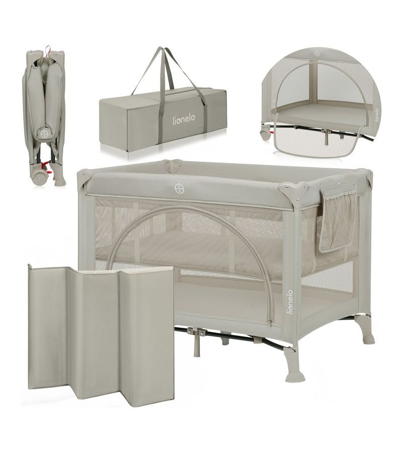 Lionelo Laura Παρκοκρέβατο 2 επιπέδων Beige Sand