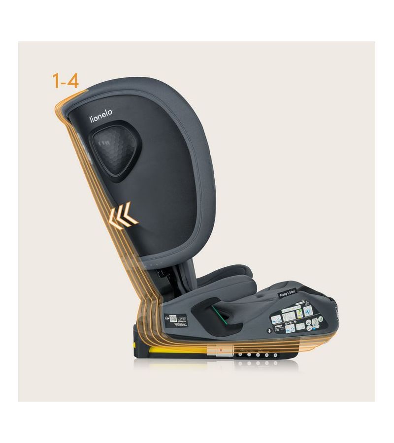 Lionelo Nelly i-Size isofix κάθισμα αυτοκινήτου 76-150cm/9-36kg Gray Graphite