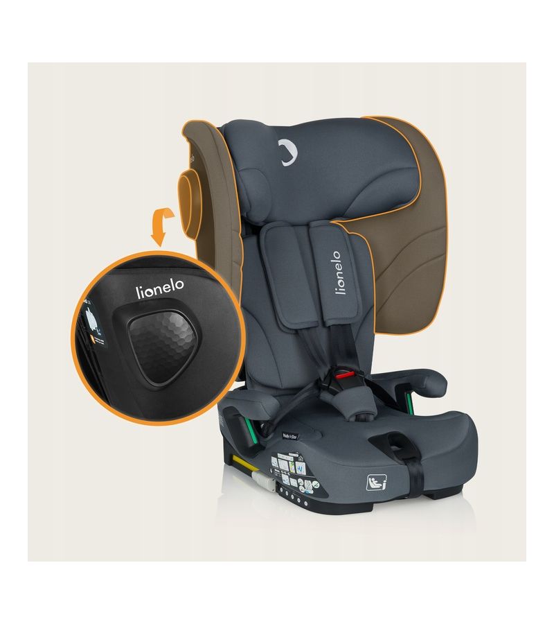 Lionelo Nelly i-Size isofix κάθισμα αυτοκινήτου 76-150cm/9-36kg Gray Graphite