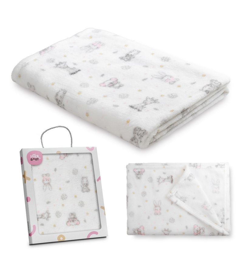 Interbaby Κουβέρτα Αγκαλιάς 80X110 Coral Flecce Koala Pink