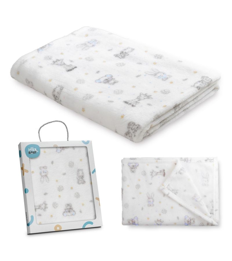 Interbaby Κουβέρτα Αγκαλιάς 80X110 Coral Flecce Koala Blue