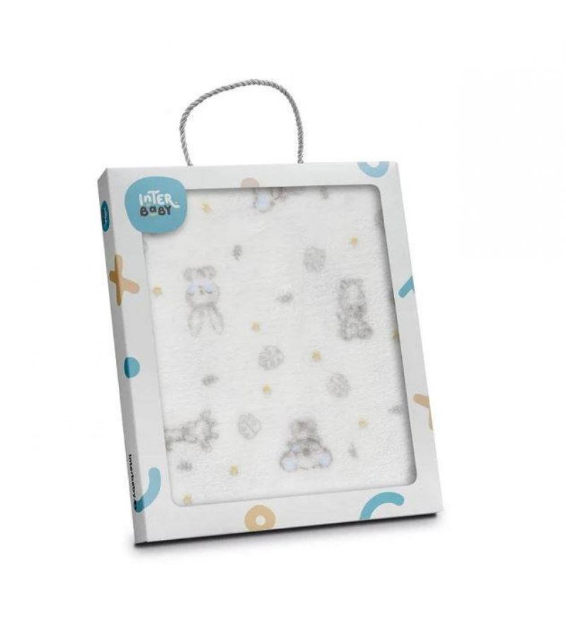 Interbaby Κουβέρτα Αγκαλιάς 80X110 Coral Flecce Koala Blue