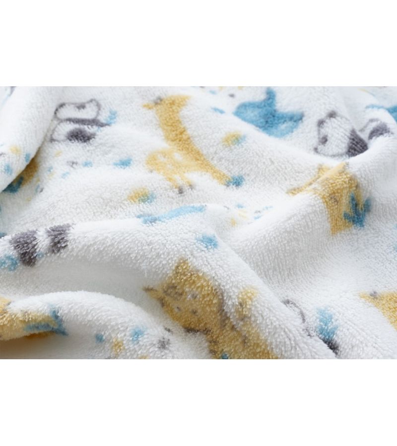 Interbaby Κουβέρτα Αγκαλιάς 80X110 Coral Flecce Animals Grey