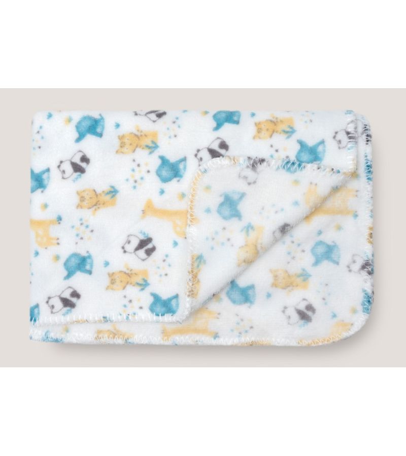 Interbaby Κουβέρτα Αγκαλιάς 80X110 Coral Flecce Animals Grey