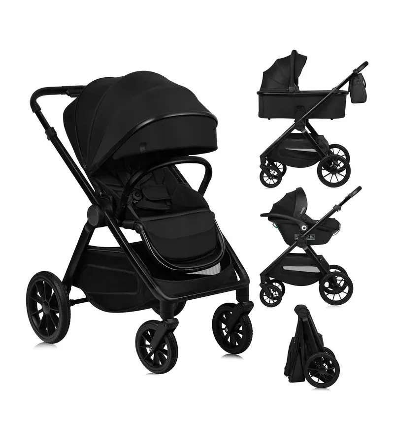 Lionelo Layla Καρότσι Βρεφικό 3 σε 1 έως 22kg Black