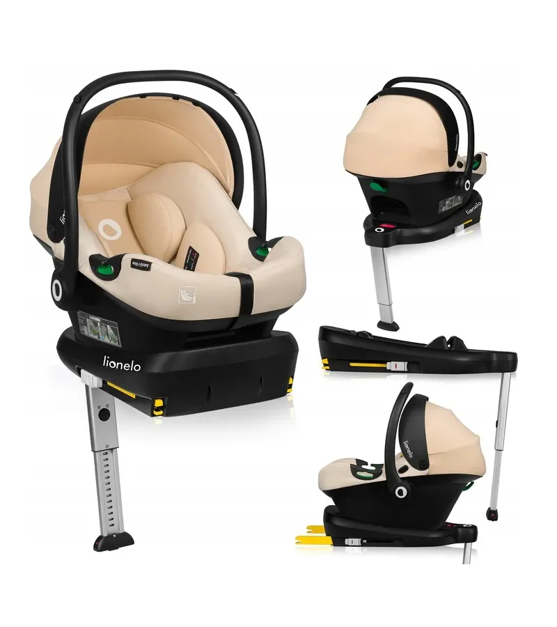 Lionelo Astrid i-Size set κάθισμα αυτοκινήτου 40-87cm & βάση isofix Beige Sand