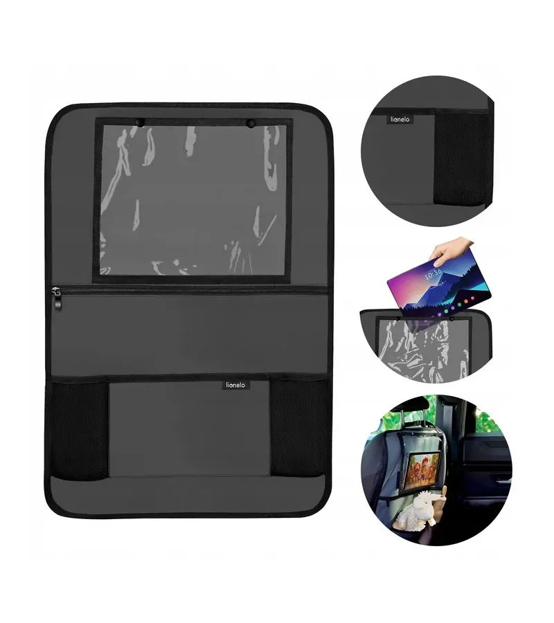 Lionelo Seat Organizer Οργανωτής καθισμάτων αυτοκινήτου 5 τσέπες 60 x 42 cm Gray