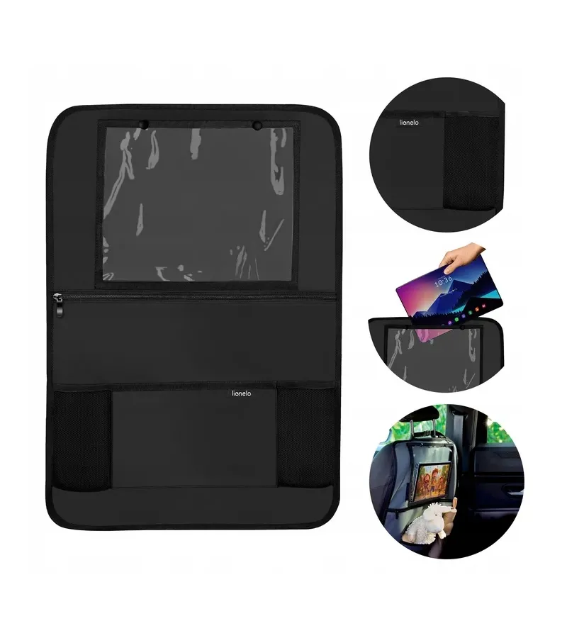 Lionelo Seat Organizer Οργανωτής καθισμάτων αυτοκινήτου 5 τσέπες 60 x 42 cm Black