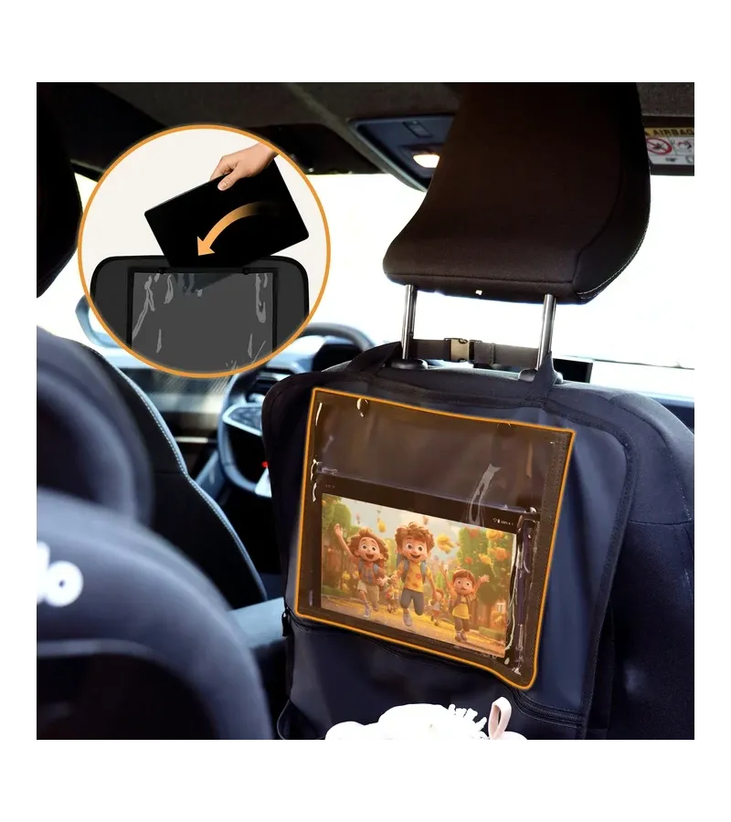 Lionelo Seat Organizer Οργανωτής καθισμάτων αυτοκινήτου 5 τσέπες 60 x 42 cm Black