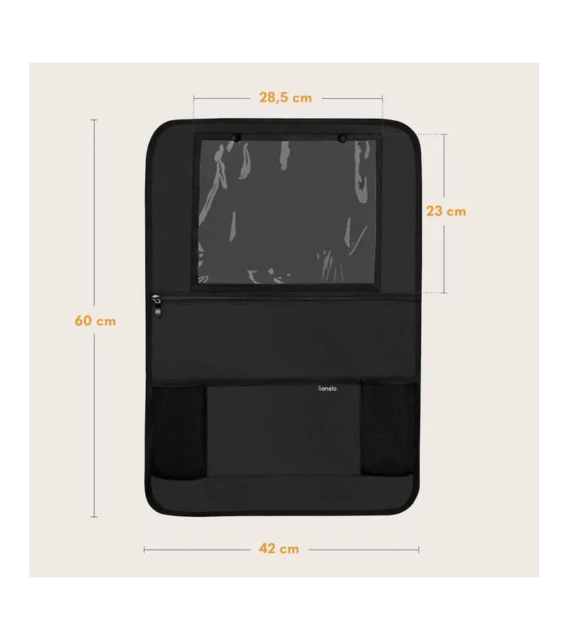 Lionelo Seat Organizer Οργανωτής καθισμάτων αυτοκινήτου 5 τσέπες 60 x 42 cm Black