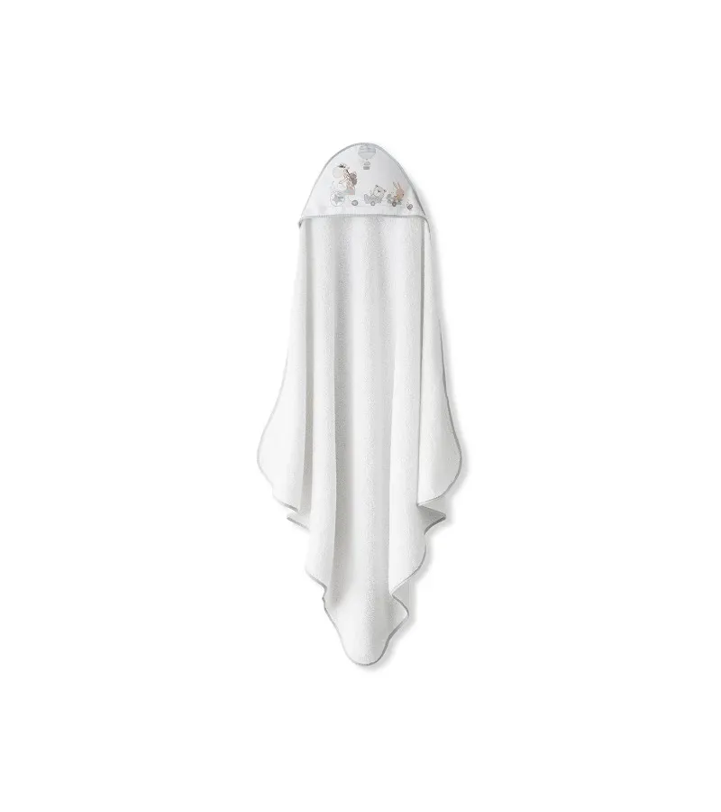 Interbaby Jirafa Bicicleta Μπουρνούζι Κάπα & Σαλιάρα White/Grey