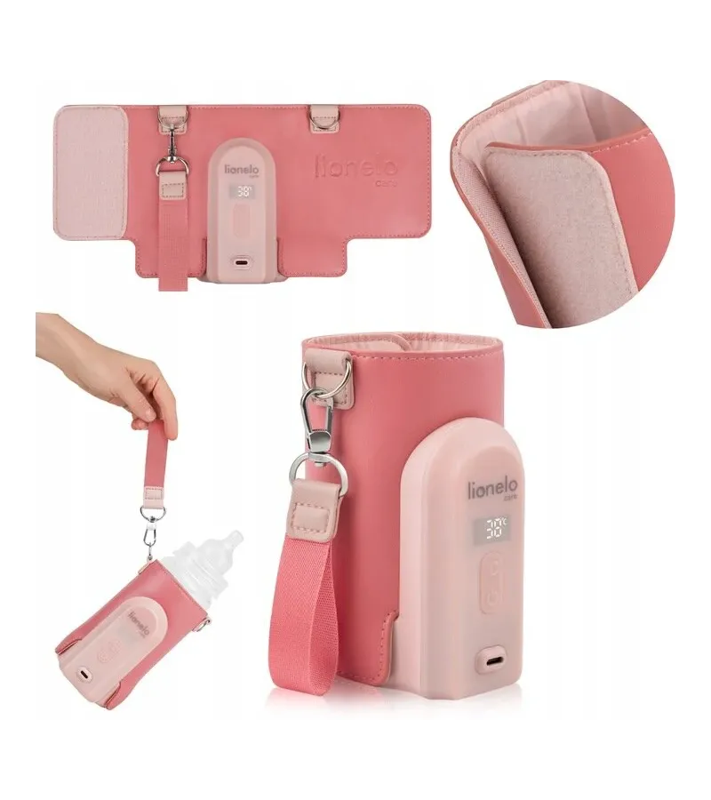 Lionelo Thermup Go Evo Θερμαντήρας Ταξιδίου Pink Coral