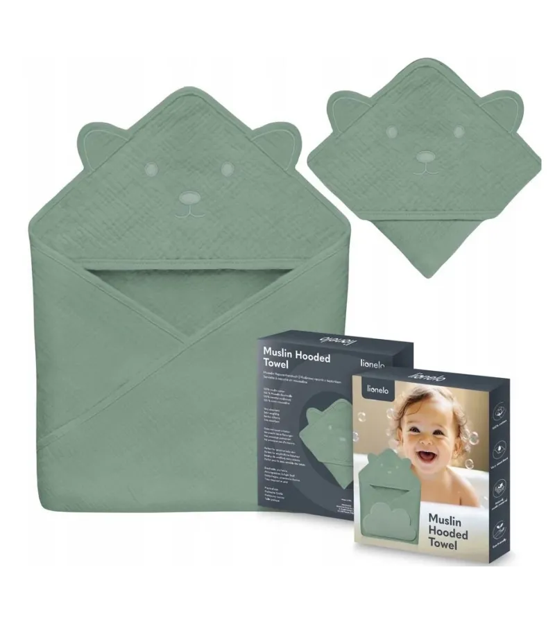 Lionelo Μπουρνούζι Κάπα Μουσελίνα Green Forest 80 x 80cm