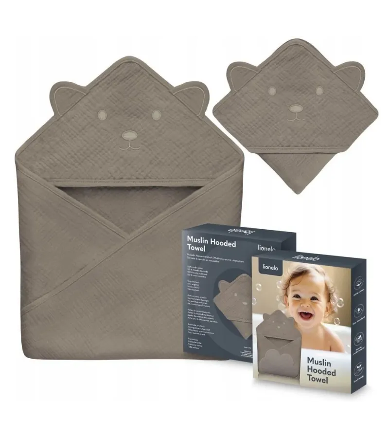 Lionelo Μπουρνούζι Κάπα Μουσελίνα Beige Capuccino 80 x 80cm