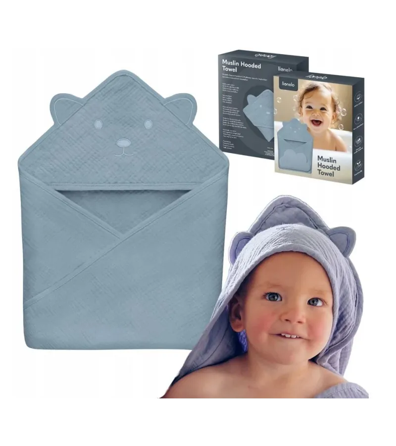 Lionelo Μπουρνούζι Κάπα Μουσελίνα Gray Sky 80 x 80cm