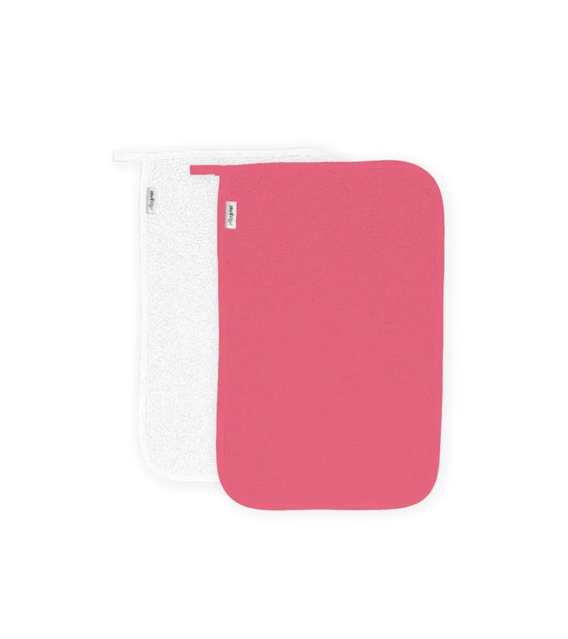 Interbaby Σετ Λαβέτες 2 Τμχ White Fuchsia