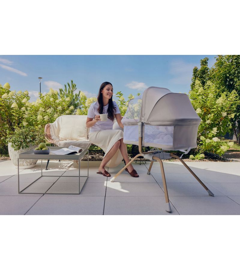 Lionelo Malin Evo Πτυσσόμενο Λίκνο 3 σε 1 Beige Natural