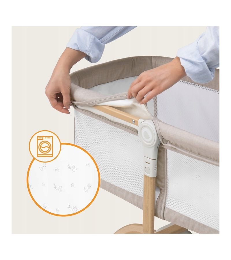 Lionelo Malin Evo Πτυσσόμενο Λίκνο 3 σε 1 Beige Natural