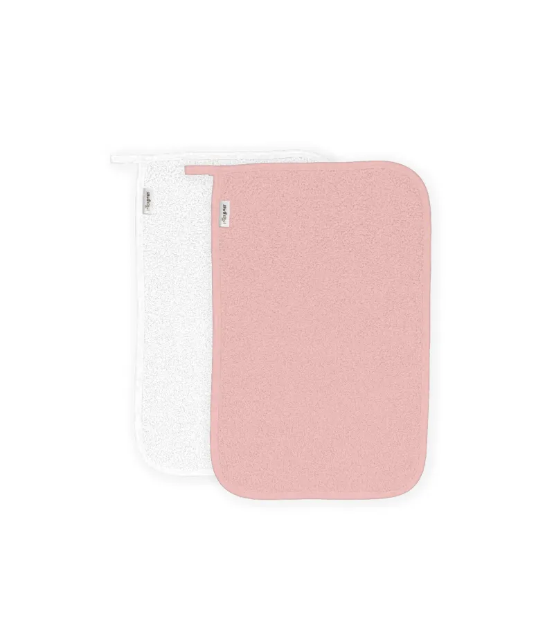 Interbaby Σετ Λαβέτες 2 Τμχ White Pink