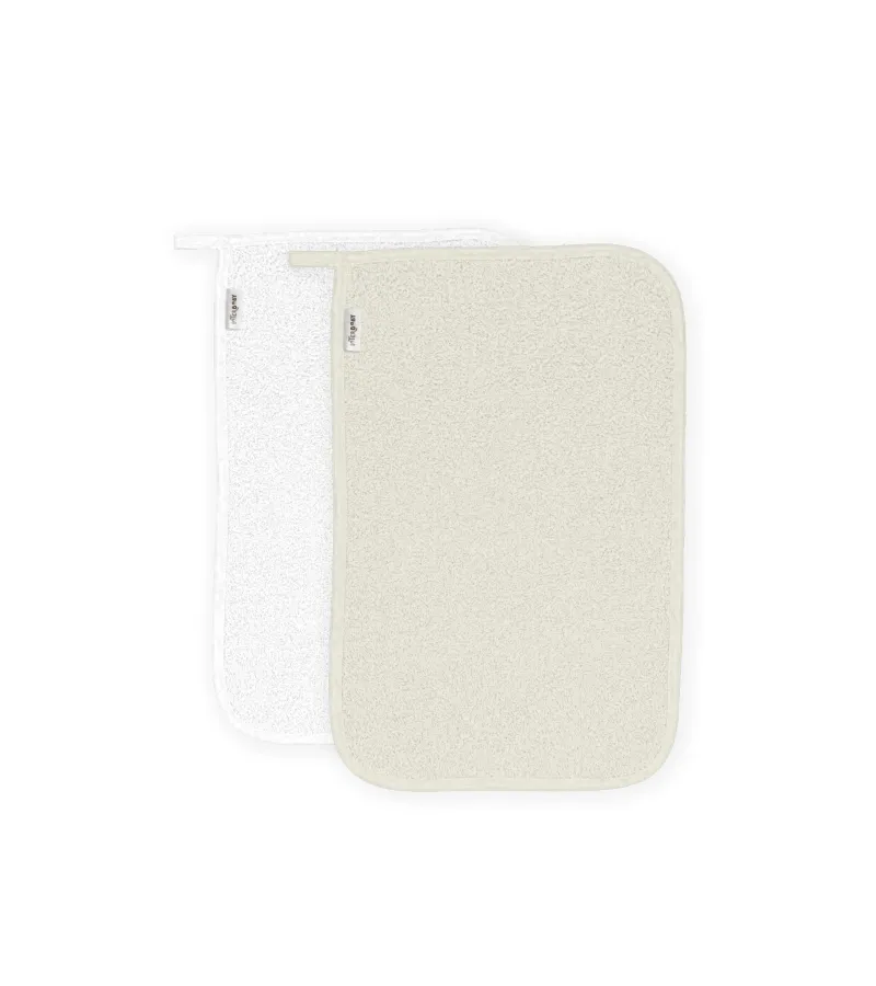 Interbaby Σετ Λαβέτες 2 Τμχ White Beige