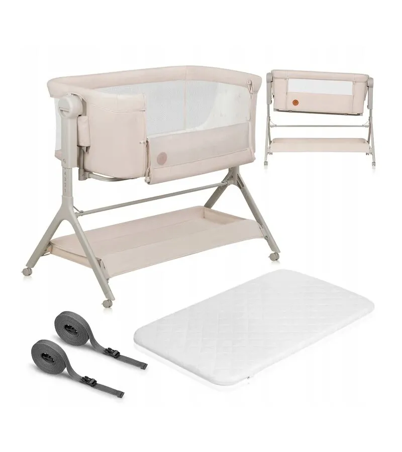 Lionelo Leonie Plus Λίκνο Συγκοίμησης Beige Sand