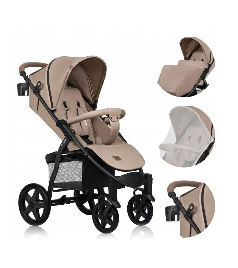 Lionelo Annet Plus Βρεφικό Καρότσι έως 22kg Beige Sand
