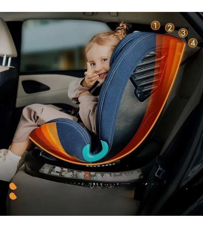 Lionelo Bastian One i-size Κάθισμα Αυτοκινήτου 40-150cm Gray Stone