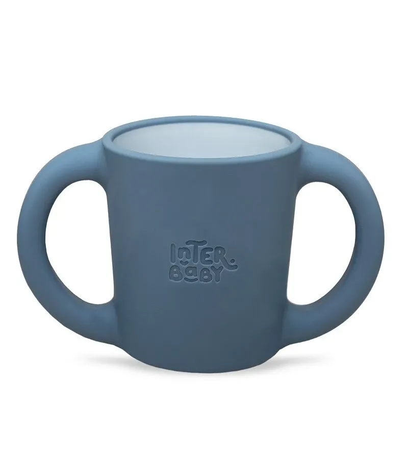 Interbaby Παιδικό Σετ Φαγητού Grey Blue