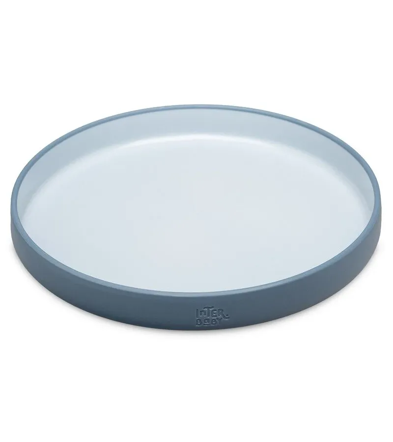 Interbaby Παιδικό Σετ Φαγητού Grey Blue