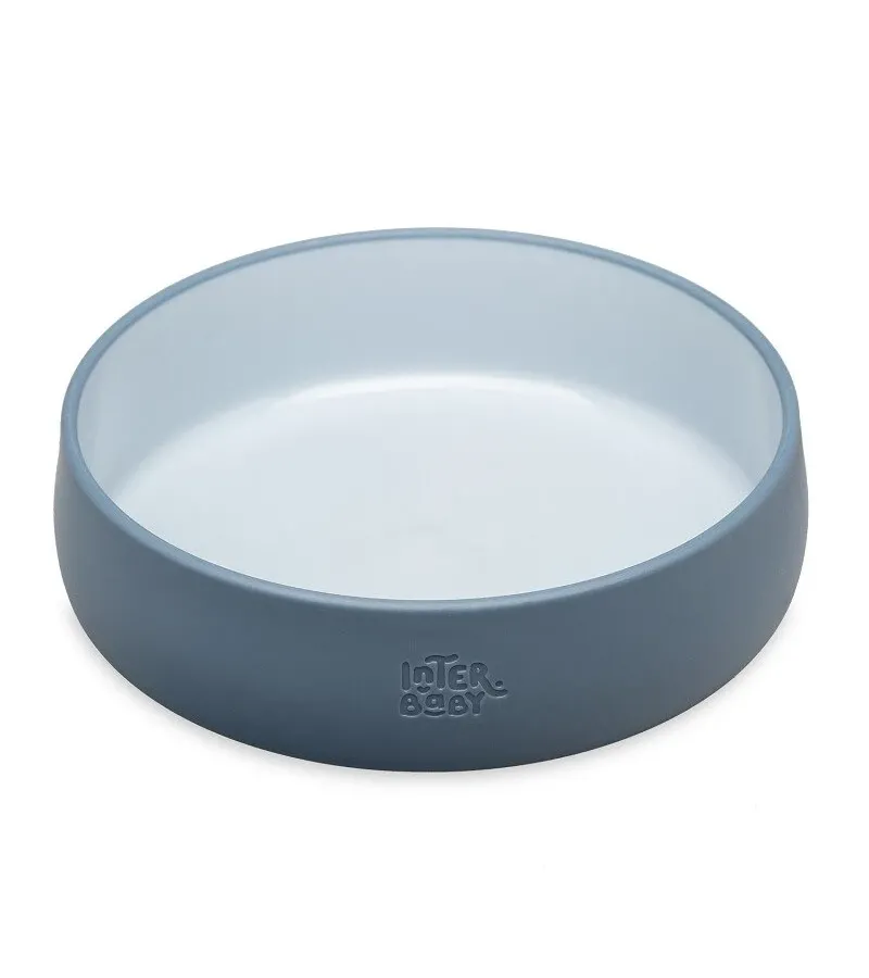 Interbaby Παιδικό Σετ Φαγητού Grey Blue