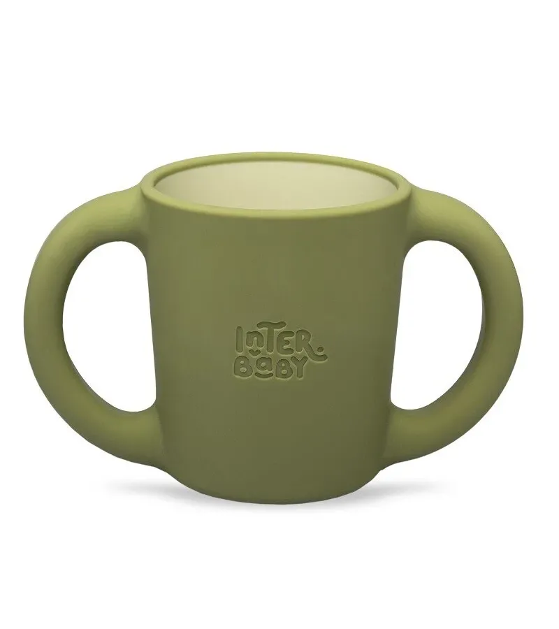 Interbaby Παιδικό Σετ Φαγητού Olive Green