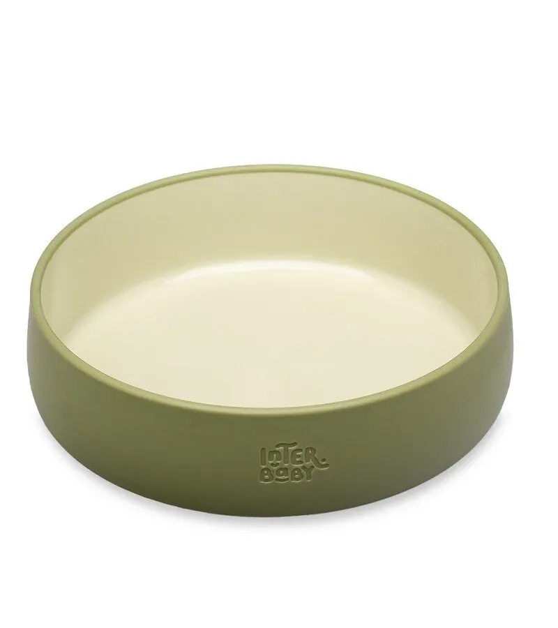 Interbaby Παιδικό Σετ Φαγητού Olive Green