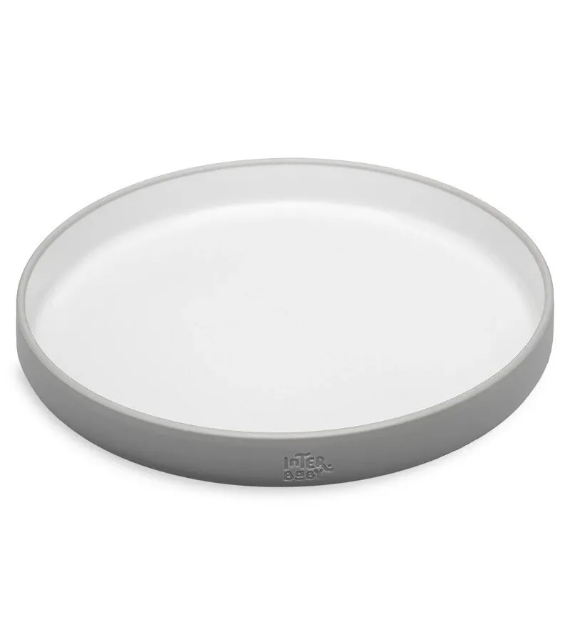Interbaby Παιδικό Σετ Φαγητού Petrol Grey