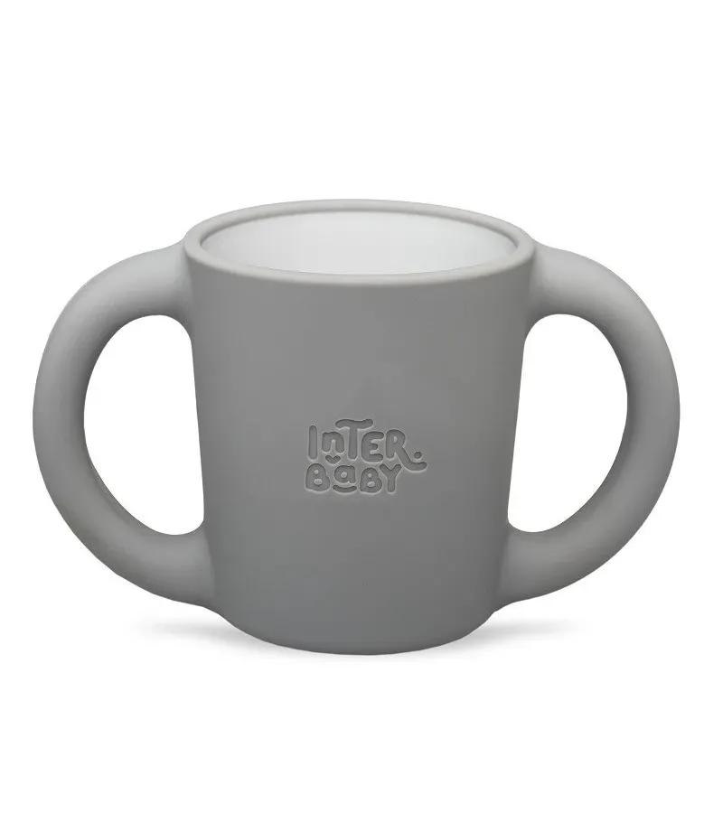 Interbaby Παιδικό Σετ Φαγητού Petrol Grey