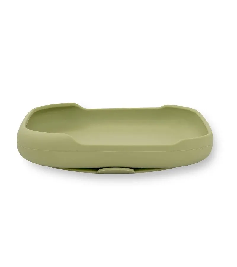 Interbaby Αντιολισθητικό Πιάτο Σιλικόνης Olive Green