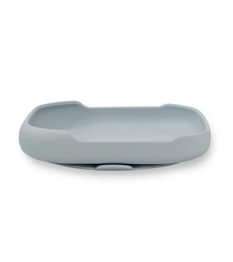 Interbaby Αντιολισθητικό Πιάτο Σιλικόνης Blue Grey