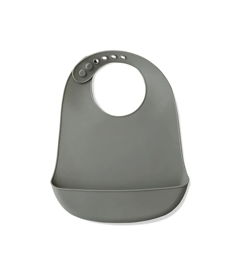 Interbaby Σαλιάρα Σιλικόνης Grey SI002-76