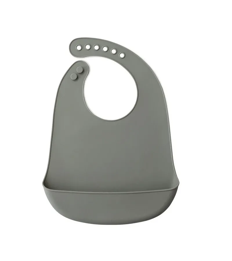 Interbaby Σαλιάρα Σιλικόνης Grey SI002-76