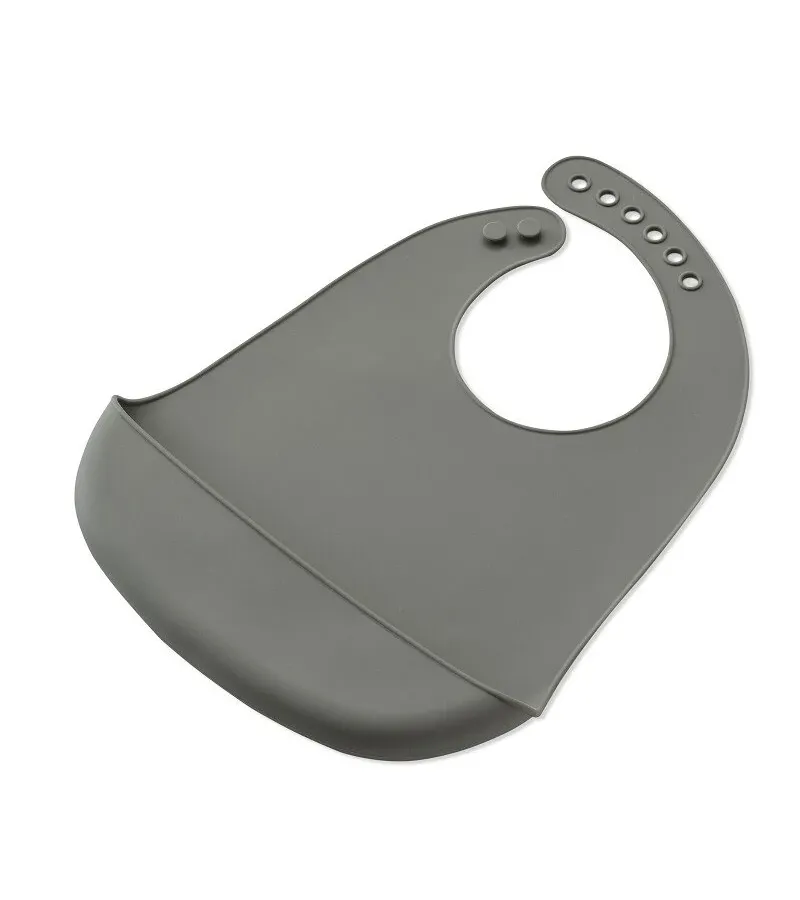 Interbaby Σαλιάρα Σιλικόνης Grey SI002-76
