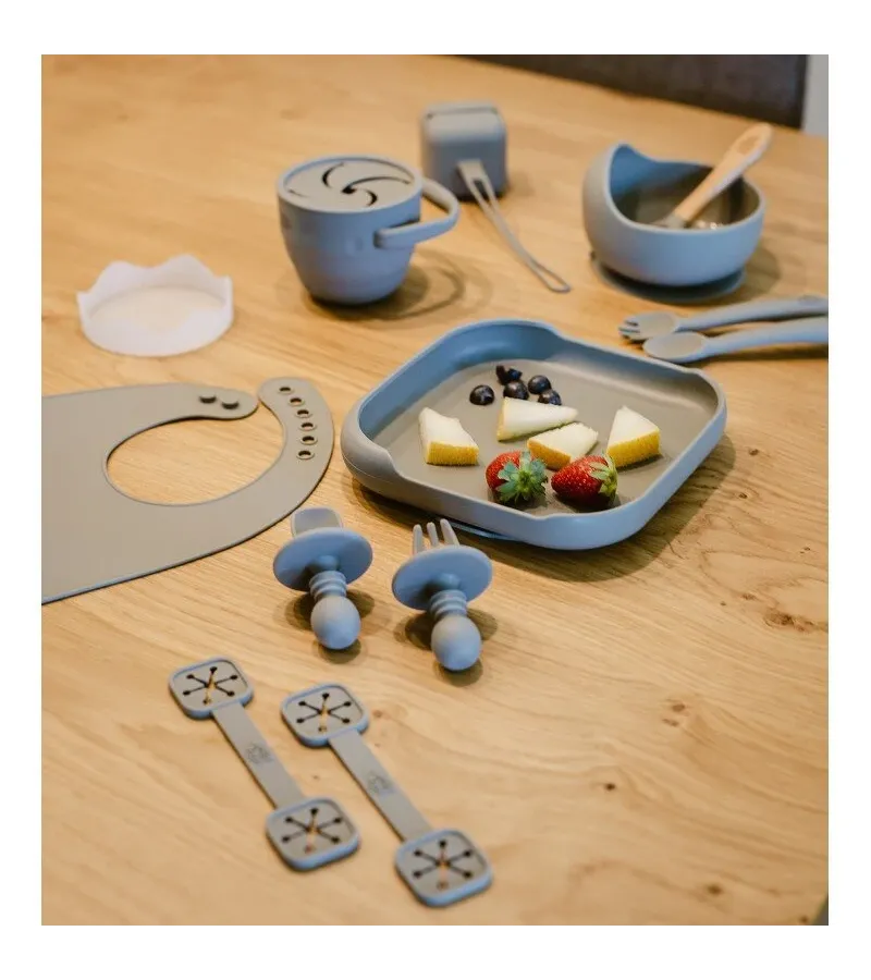 Interbaby Σαλιάρα Σιλικόνης Grey SI002-76