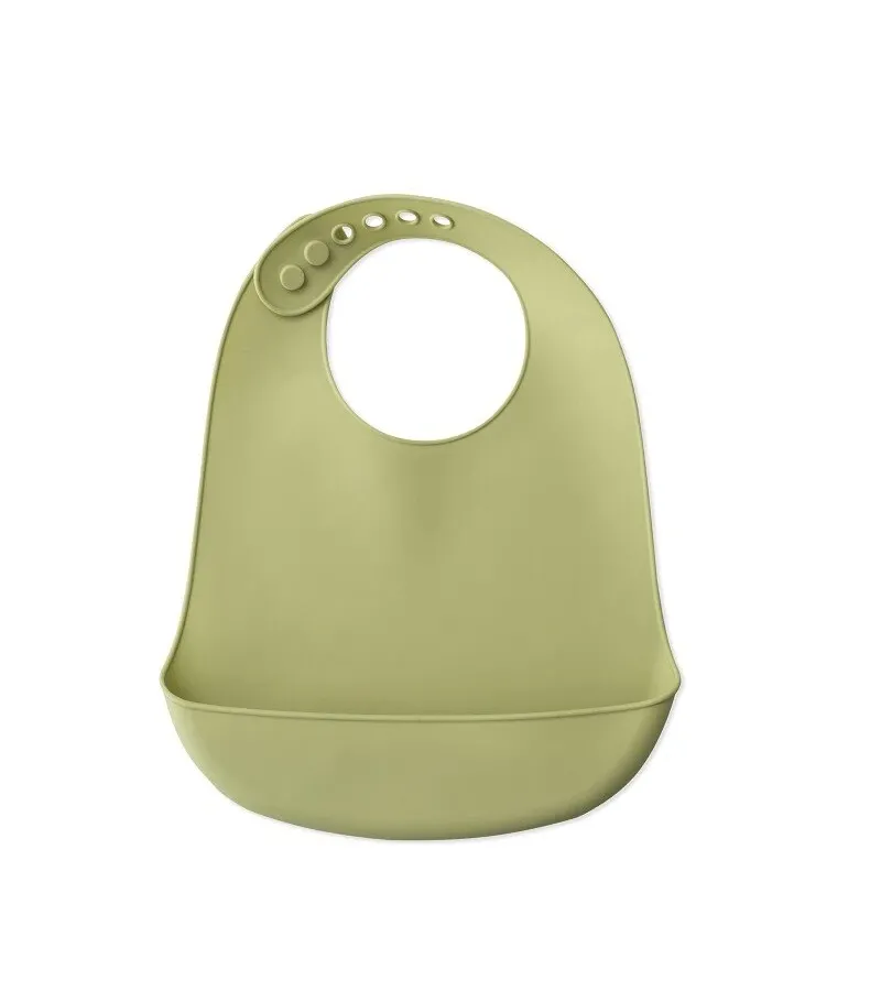 Interbaby Σαλιάρα Σιλικόνης Olive Green SI002-74