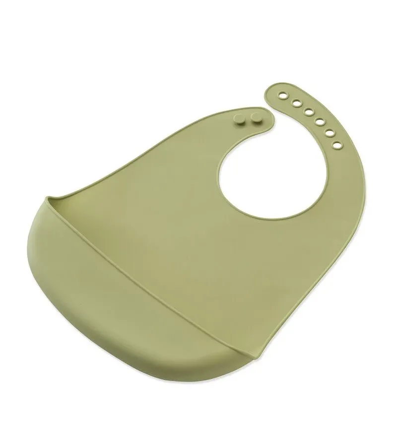 Interbaby Σαλιάρα Σιλικόνης Olive Green SI002-74