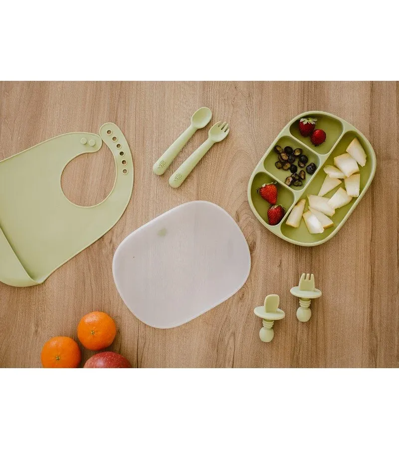 Interbaby Σαλιάρα Σιλικόνης Olive Green SI002-74