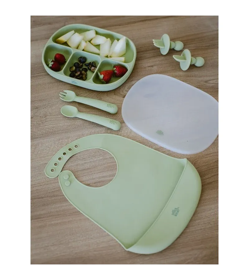 Interbaby Σαλιάρα Σιλικόνης Olive Green SI002-74
